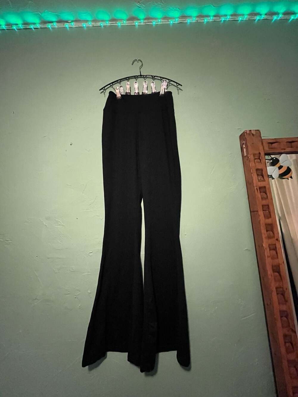 Satina Flare Leggings Size Small Black High Waist